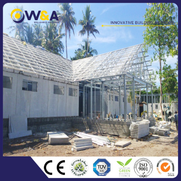 (WAS2505-95M-A) Panel de pared ligero ALC Casa prefabricada de acero / chalets modulares
